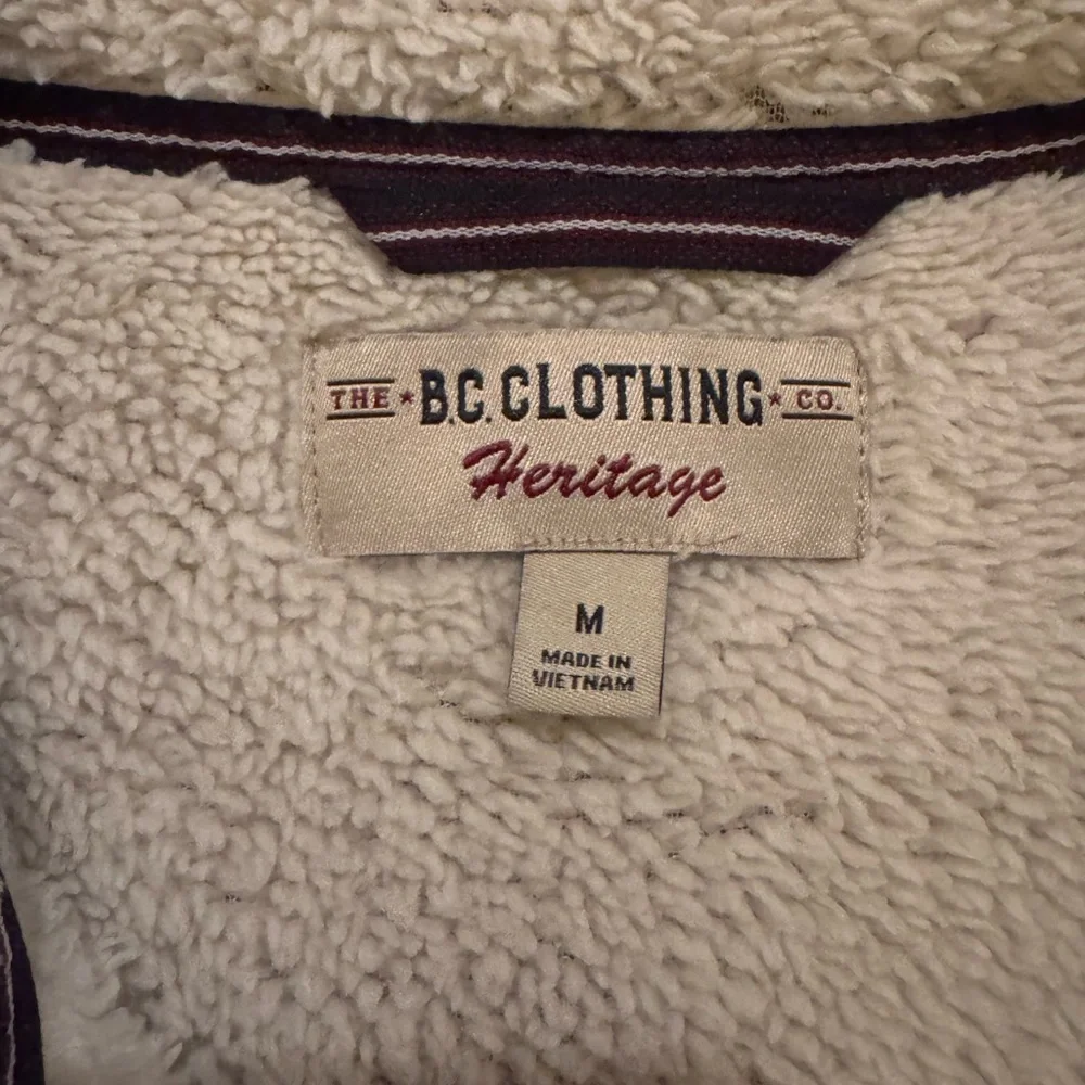 Men's Brown Zip-Up Sweater With Sherpa Lining - Picture 2 of 6